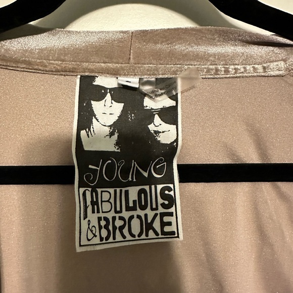 New with tags- Young broke and fabulous taupe colored duster - Picture 2 of 4